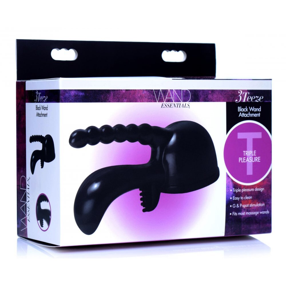 XR Triple Pleaser Wand Attachment Black