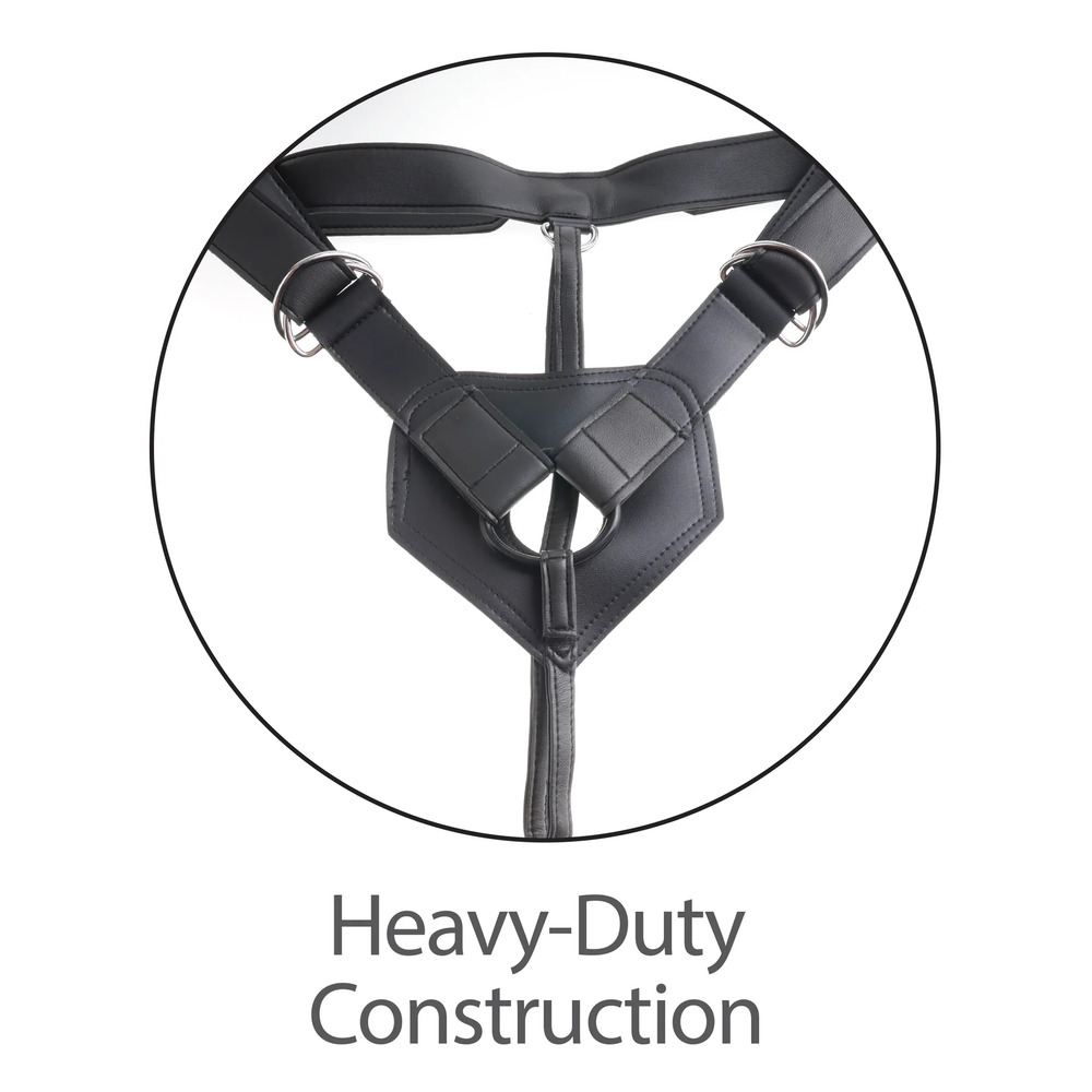 King Cock StrapOn Harness 7inch Uncut Cock