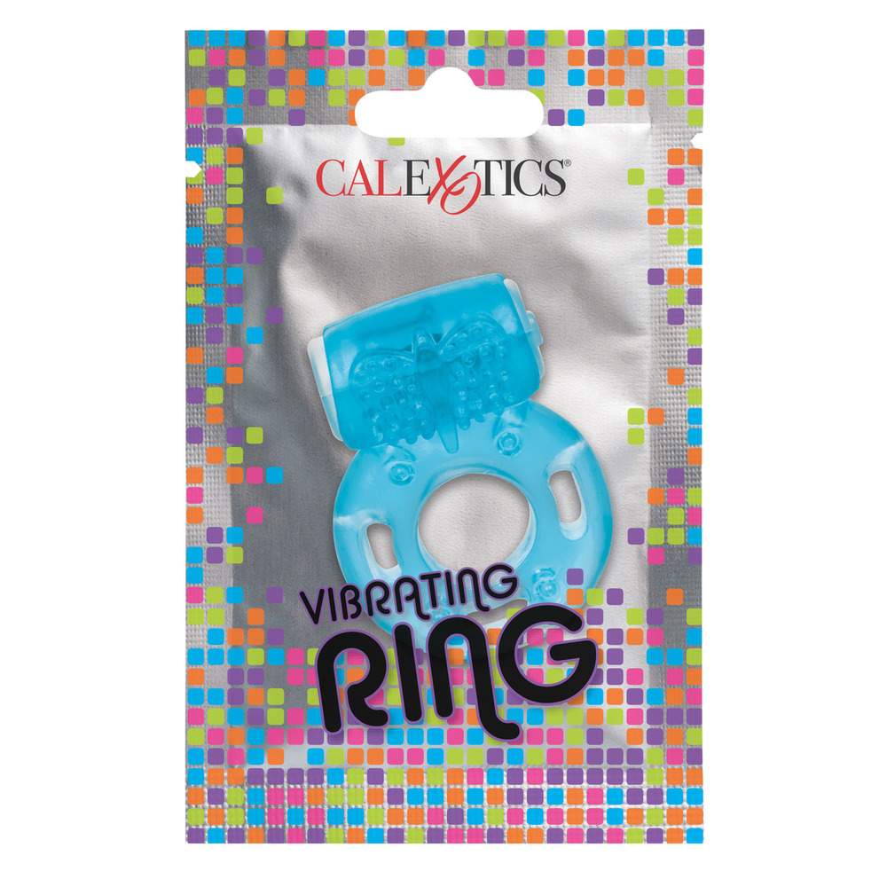 Foil Pack Vibrating Cock Ring Blue